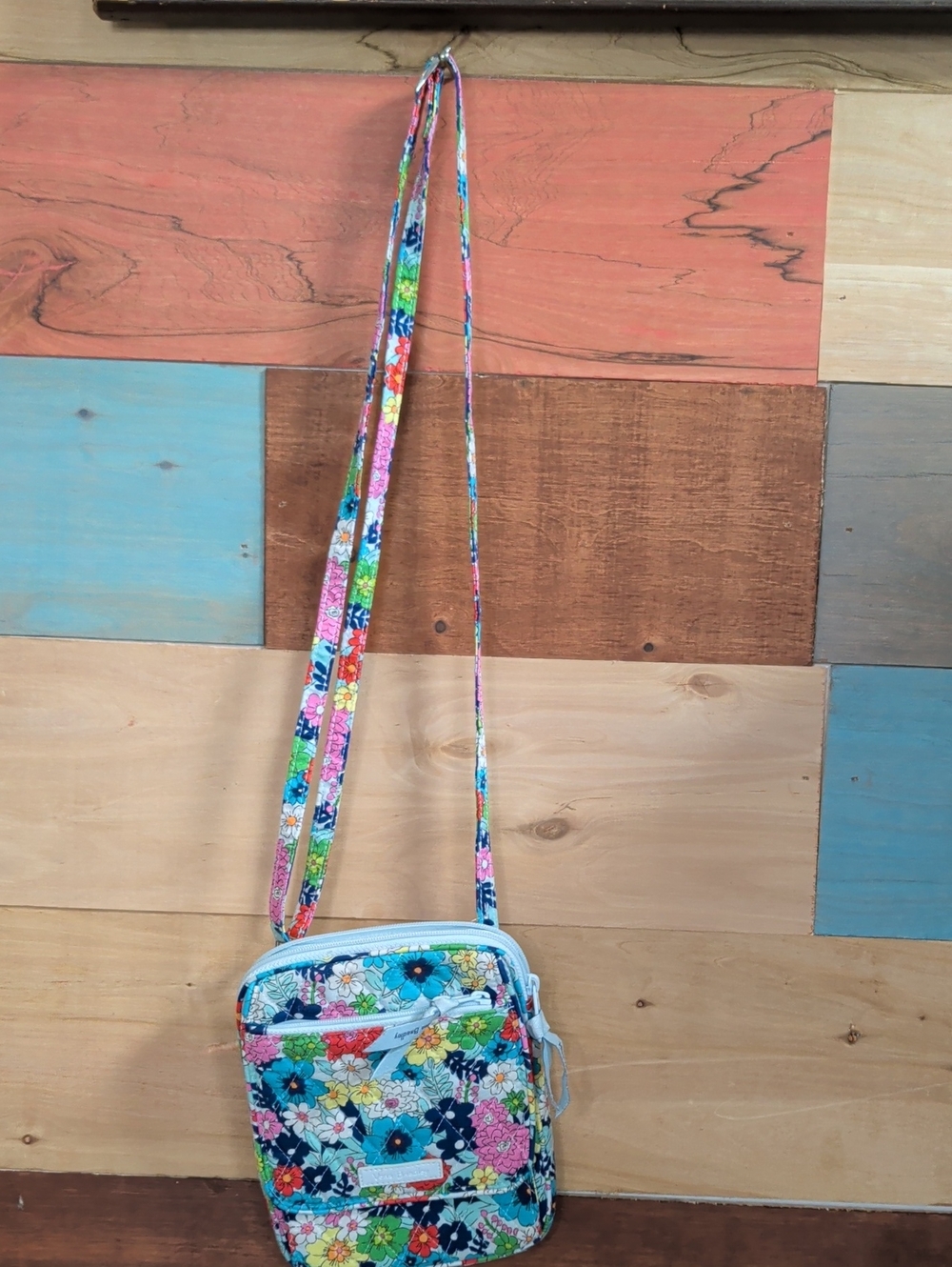 Vera Bradley Floral Crossbody in Blue, Pink, Green & Yellow